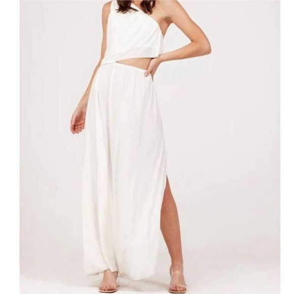 chinese dress ladies Satin One Shoulder Maxi Dress  Shop Karlie
